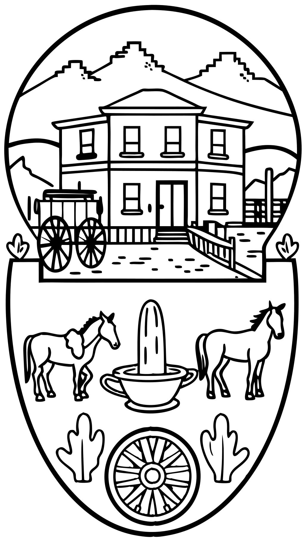 western coloring pages for adults